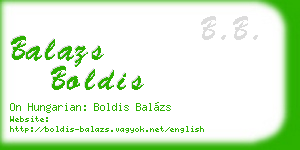 balazs boldis business card