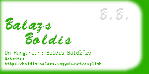 balazs boldis business card